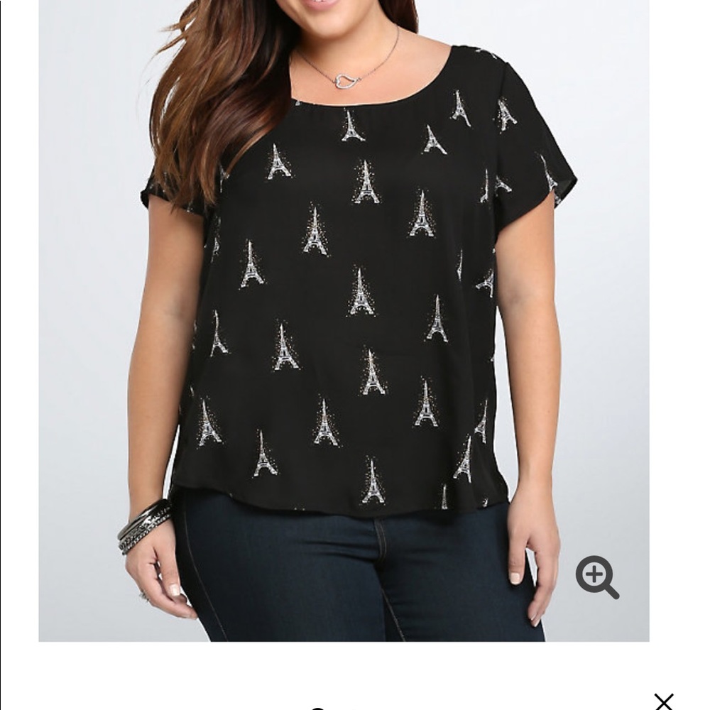 Torrid Eiffel Tower Blouse Size 2 (XXL)